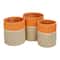 Honey Can Do Orange & Beige Paper Straw Nesting Baskets with Handles Set